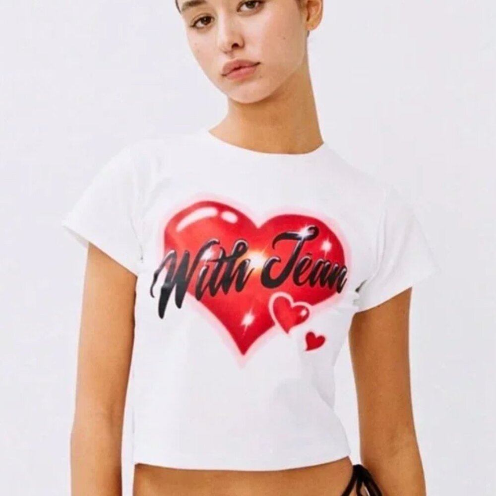 With Jean Heart Tee